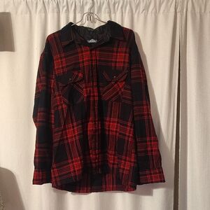 Classic Red and Black Plaid Men's Shirt